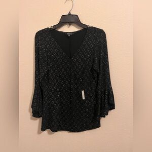 Onyx Nite Blouse with Shimmer Details